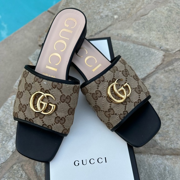 Gucci Original GG Canvas Slide size 40EU/10B US beige - Picture 1 of 6